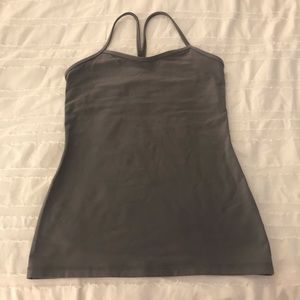 Gray Lululemon Power Y Tank